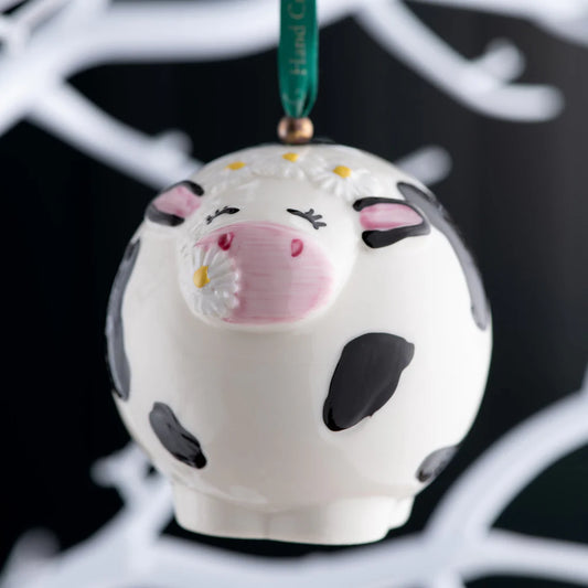 Belleek Daisy the Cow Ornament