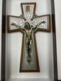 8” Walnut Celtic Cross Crucifix