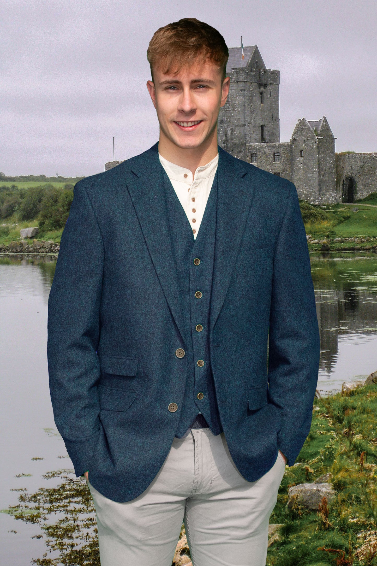 Men’s Tweed Jacket Homespun Navy