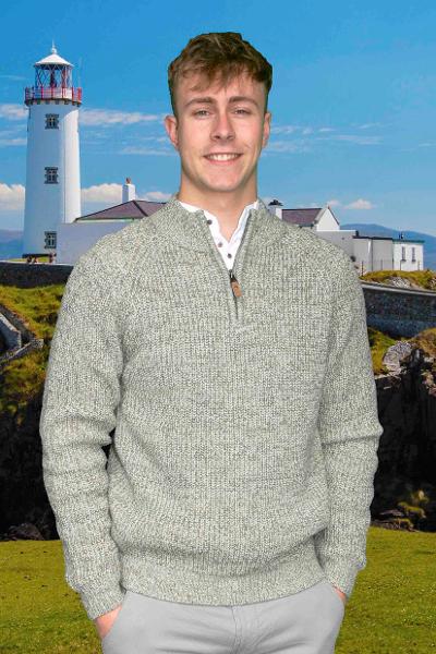 Killybegs Oatmeal Marl 1/4 zip Sweater