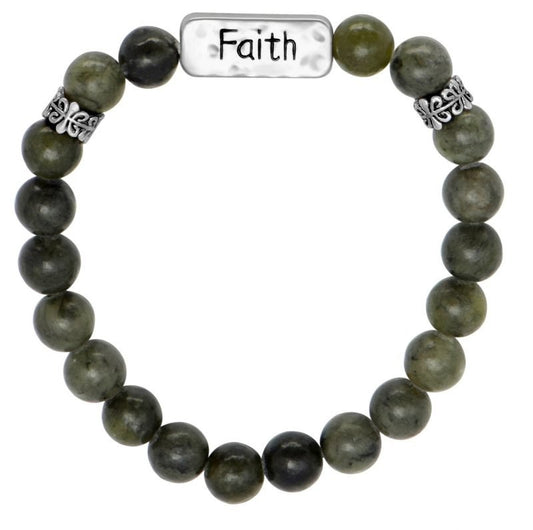 CONNEMARA MARBLE FAITH MESSAGE BRACELET