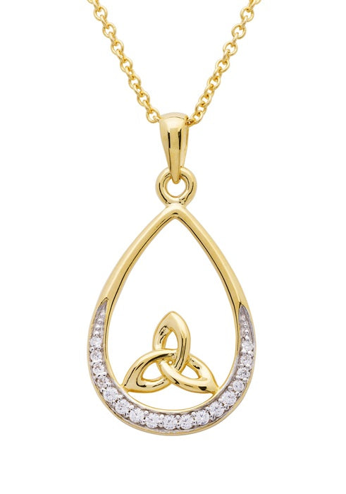 14KT Gold Vermeil Cz Trinity Necklace
GV32