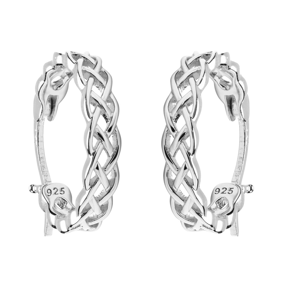 Sterling Silver Medium Celtic Hoop Earrings
SE2441