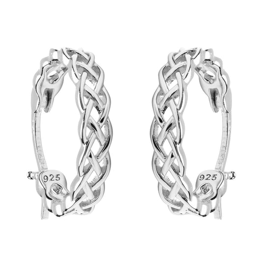 Sterling Silver Medium Celtic Hoop Earrings
SE2441