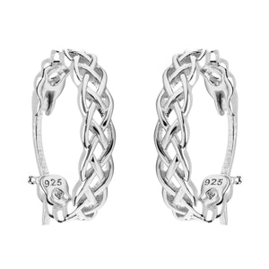 Sterling Silver Medium Celtic Hoop Earrings
SE2441