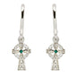 Sterling Silver Crystal Cross Hoop Earrings
SW249