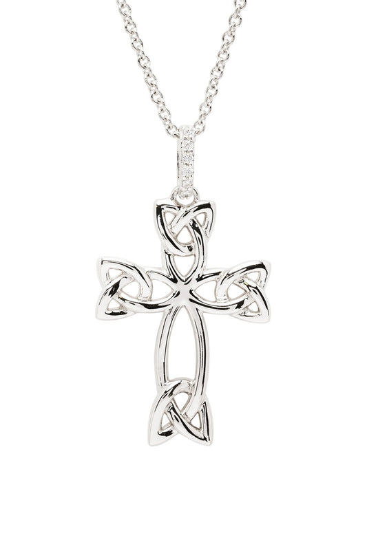 Sterling Silver CZ Celtic Cross
SF35 Made By Shanore