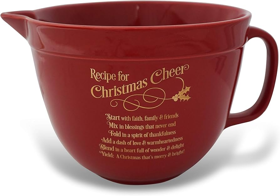 Recipe for Christmas Cheer Mixing Bowl