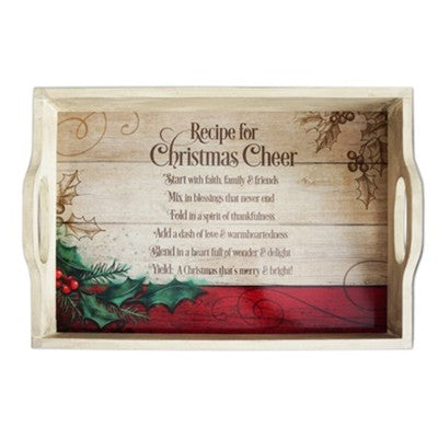 Recipe for Christmas Cheer serving tray