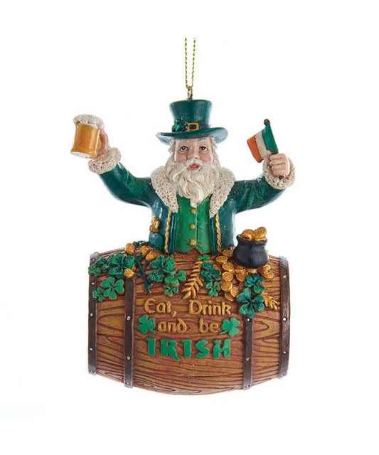 Kurt Adler Santa “Eat, Drink, and be Irish”