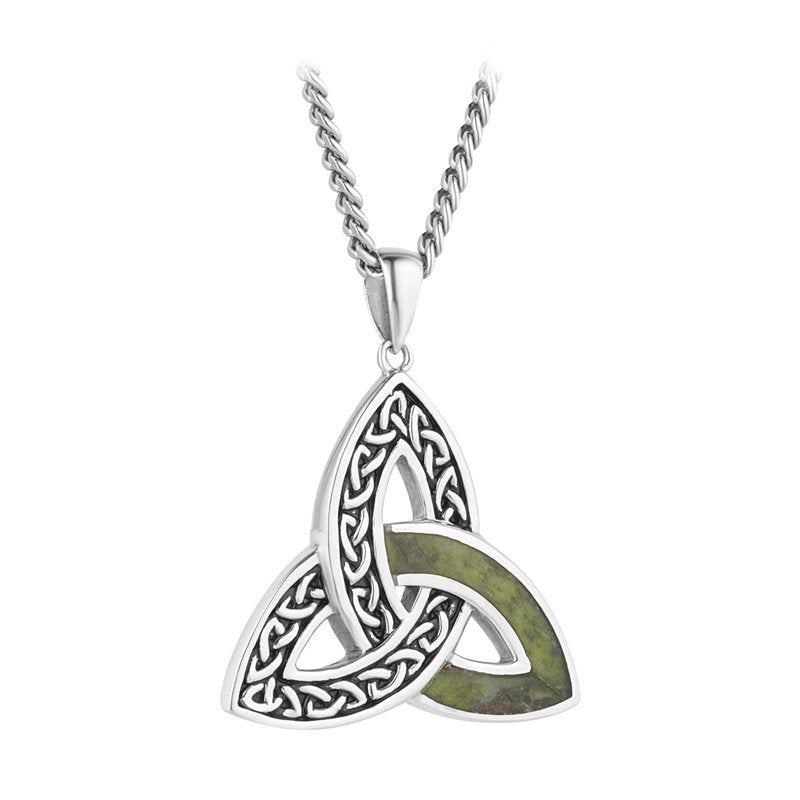 GENTS CONNEMARA MARBLE LARGE CELTIC TRINITY KNOT NECKLACE
Code: S47060