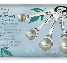 Recipe for an amazing woman measuring spoons 57904