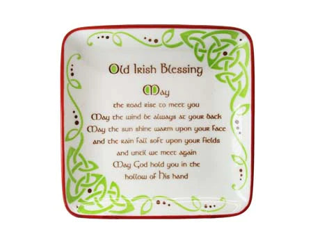 Old Irish Blessing 12cm Square Dish