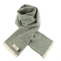 Soft Donegal Men’s Scarf Green and white herringbone