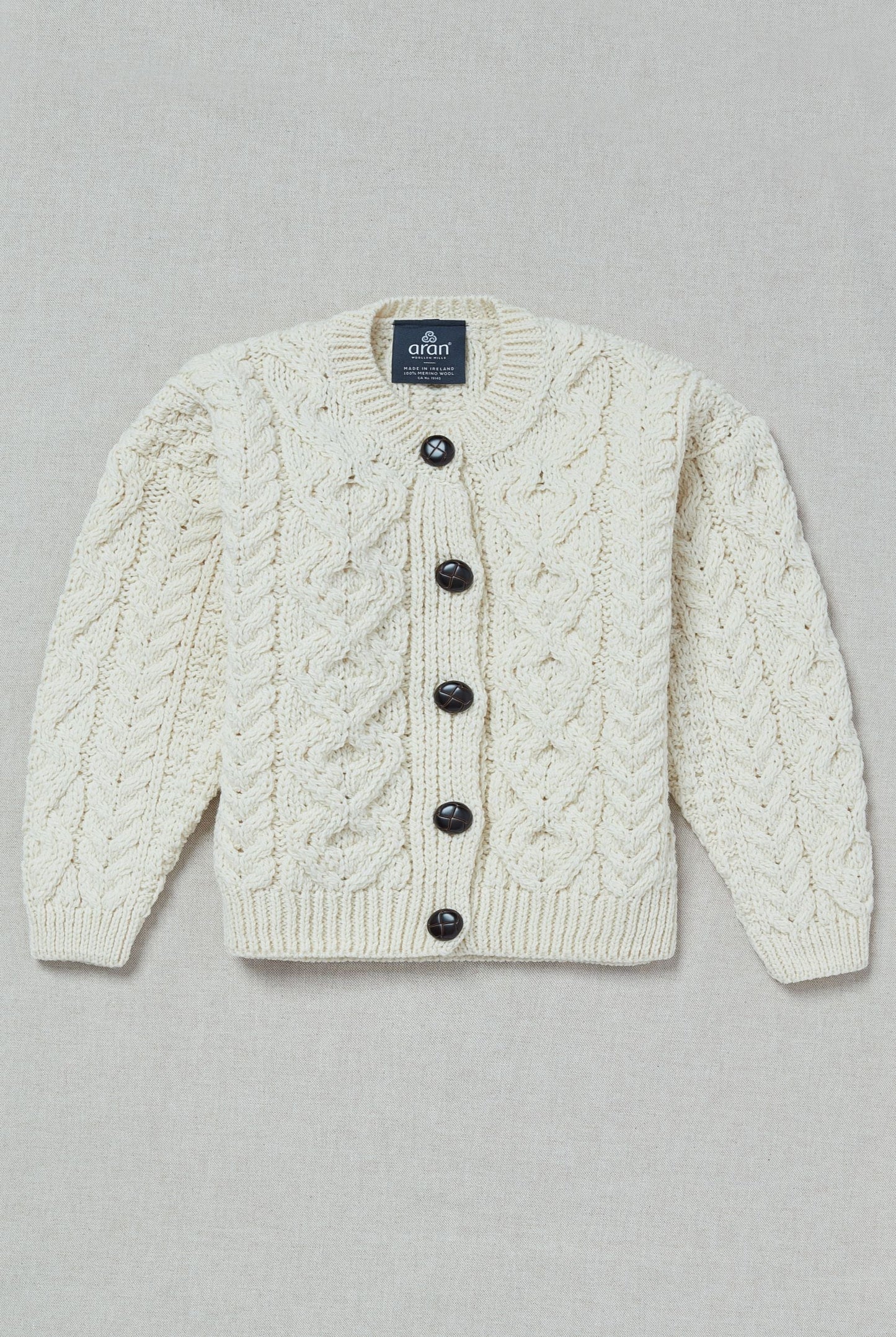 Grá Traditional Children's Lumber Cardigan - Cream B224 162