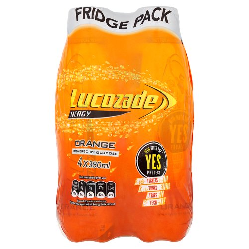 Lucozade Orange 380ml 4pack