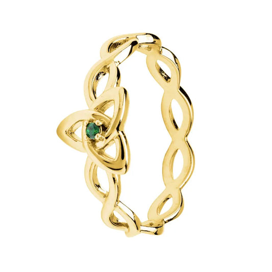 14kt Gold Vermeil Green CZ Trinity Ring

SKU: GVL117