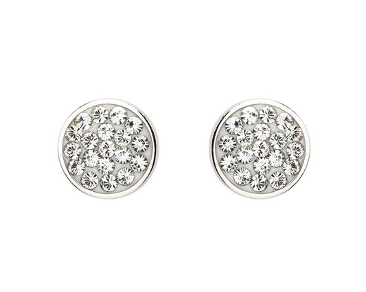 Sterling Silver White Crystal Stud Earrings
OC586