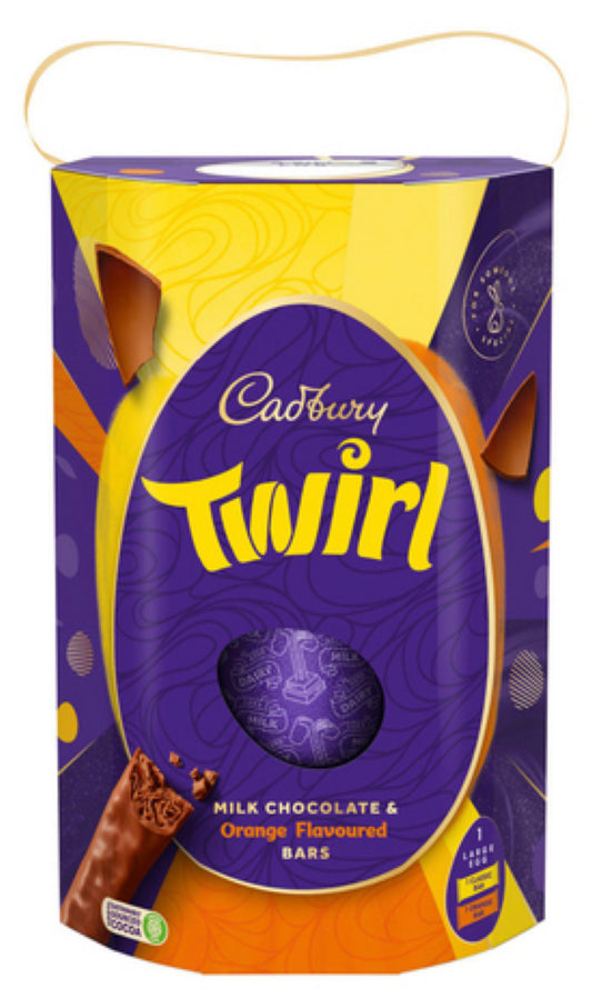 Cadbury Twirl Egg milk and orange