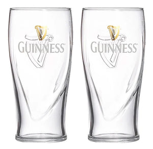 Guinness Pint Glasses set of 2 Harp