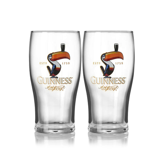 GUINNESS TOUCAN PINT GLASS TWIN PACK