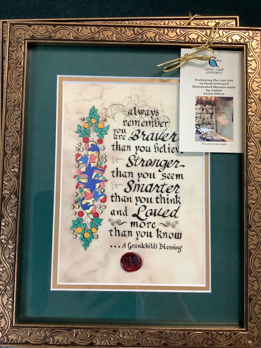 Framed Irish Blessing “A Grandchild’s Blessing” 4361