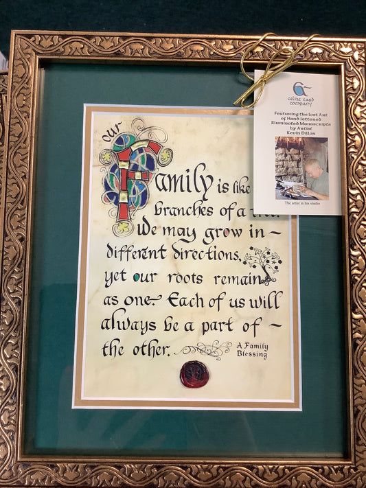 Framed Irish Blessing “A Family Blessing” 4356