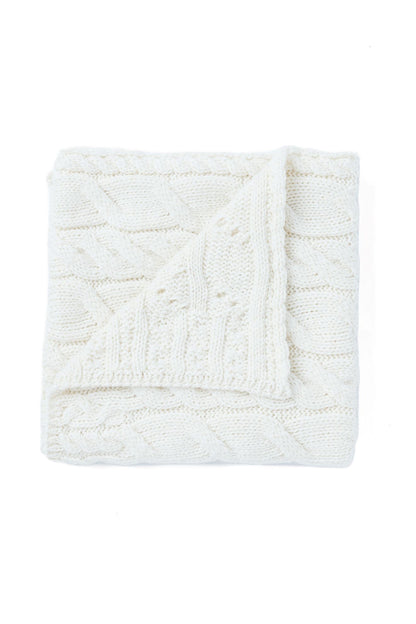 Soft merino Patch cot throw B659