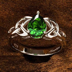 STERLING SILVER CZ EMERALD TRINITY RING
SL122