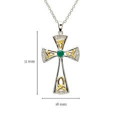 SILVER DIA/GR CELTIC CROSS
SF15