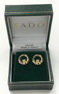 Gold Vermeil Claddagh stud earrings E102