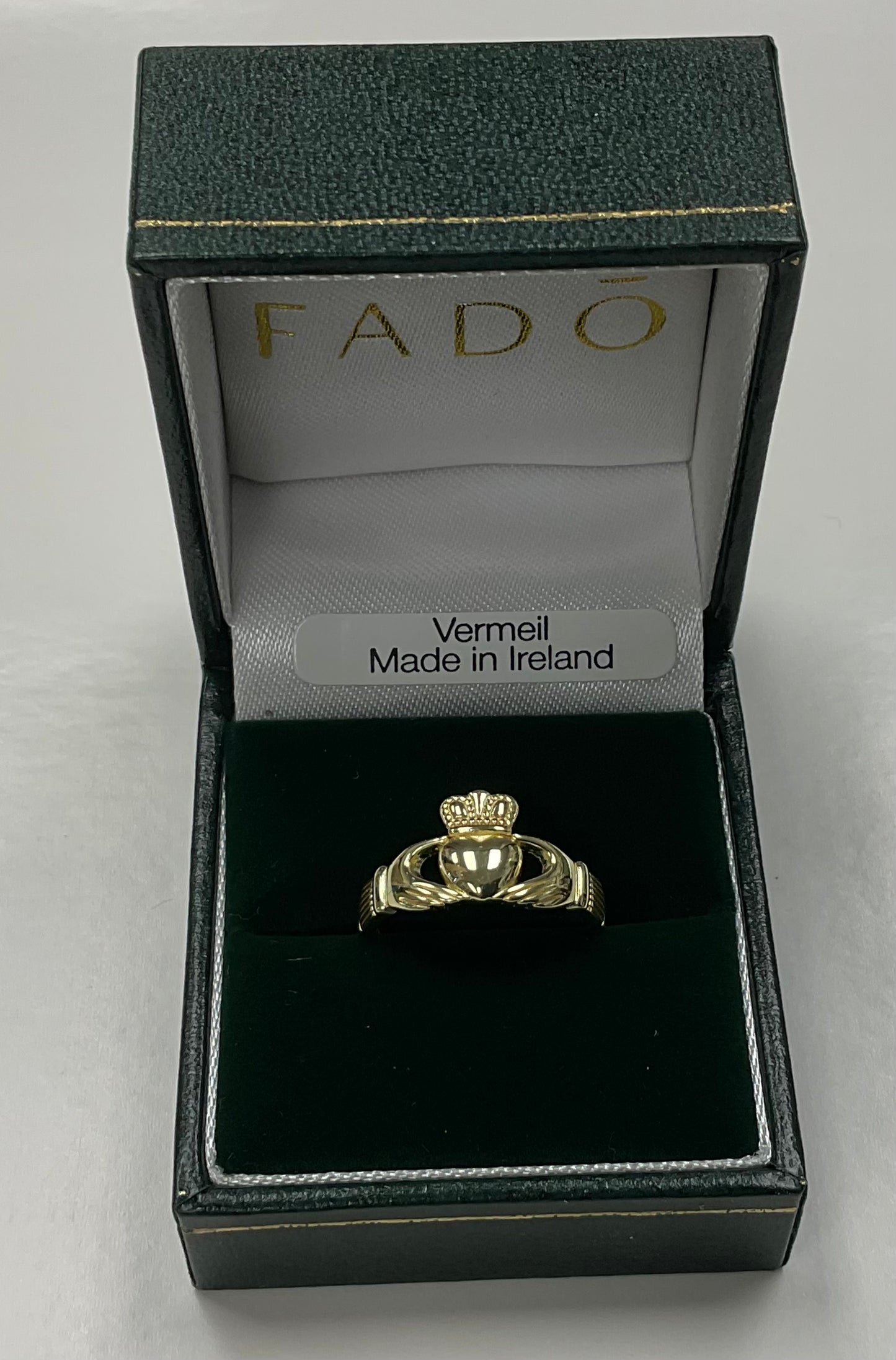 Gold Vermeil Ladies Claddagh Ring R107