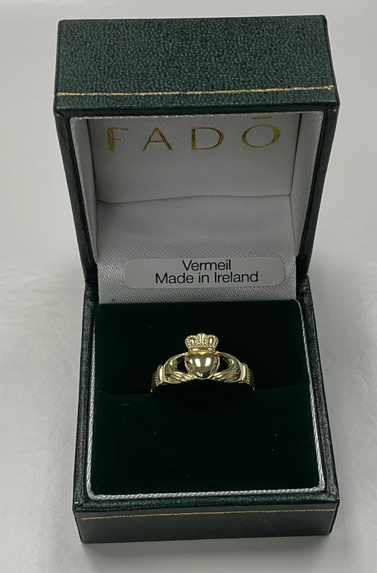 Gold Vermeil Ladies Claddagh Ring R107