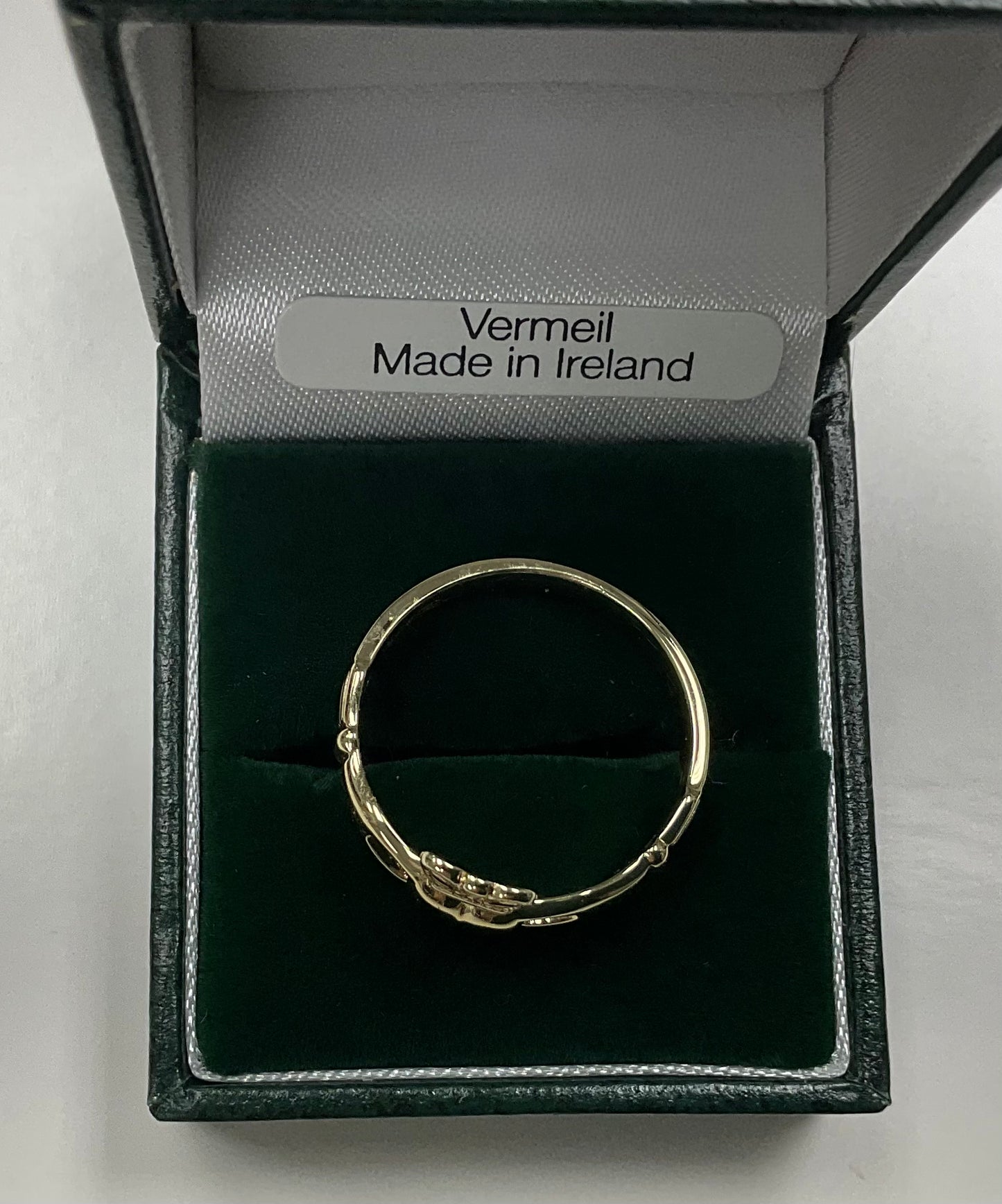 Gold Vermeil Gents Claddagh Ring R108