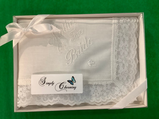 Mother of the Bride Hankie with Shamrock H346