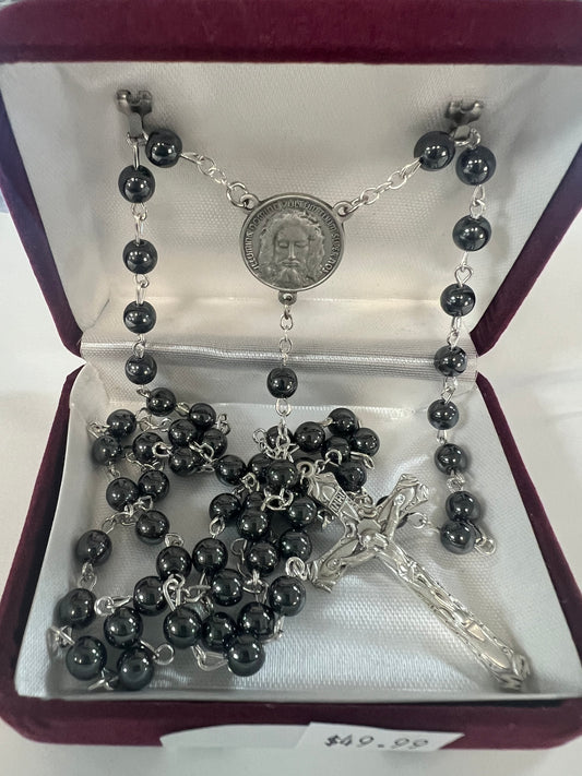 6mm Hematite Rosary R942F