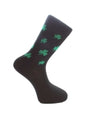 Black with Green Shamrock Adult Socks