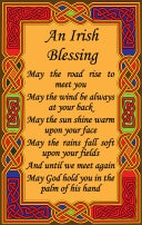 COTTON TEA TOWEL CELTIC IRISH BLESSING