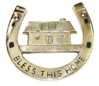 BRASS HORSE SHOE - COTTAGE BLESS THIS HOME