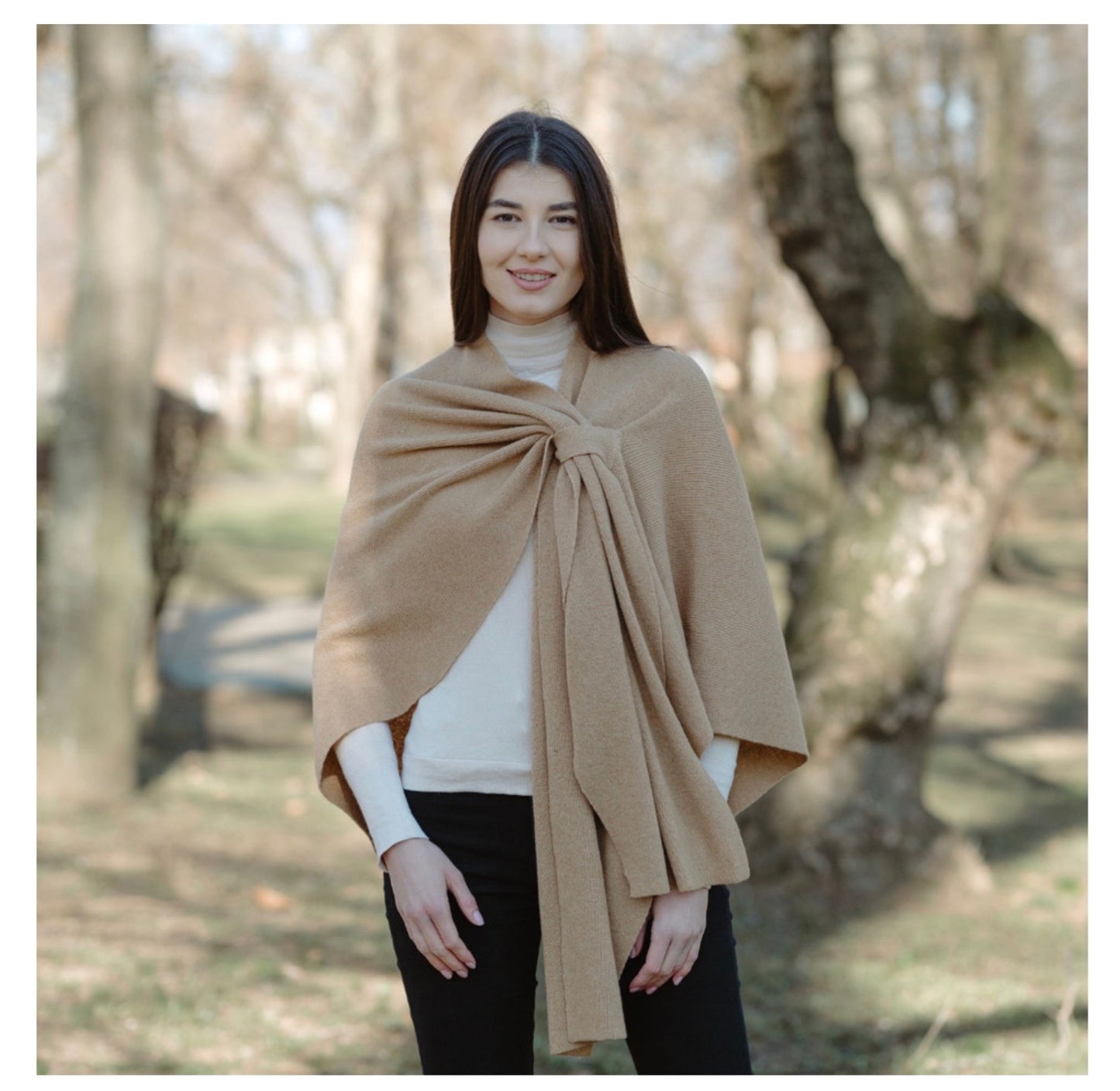 Lambswool Draped Shawl