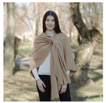 Lambswool Draped Shawl