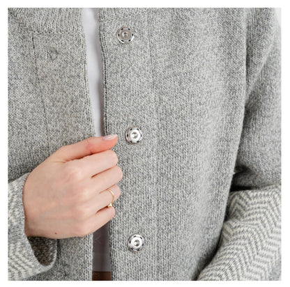 Ladies Herringbone Wool Coat