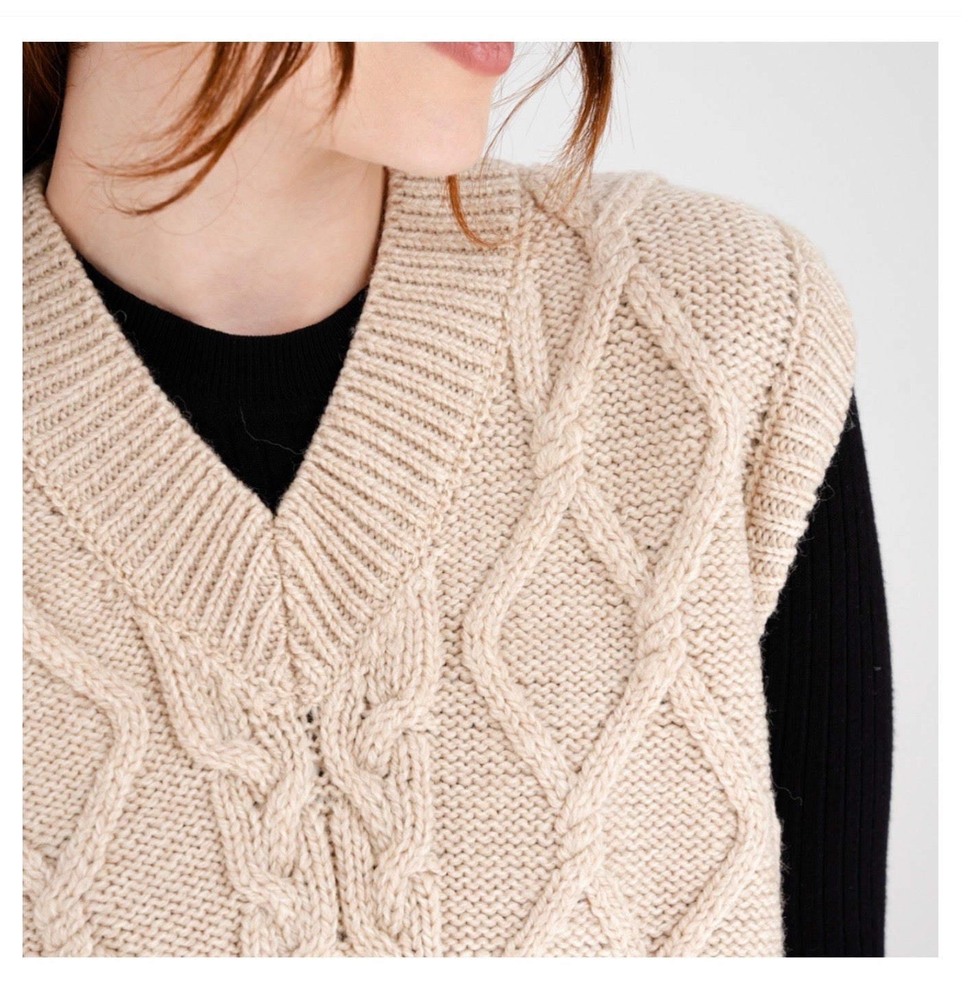 Oversized Aran Cable Vest