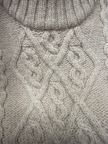 Ladies Aran Cable Knit Sweater
