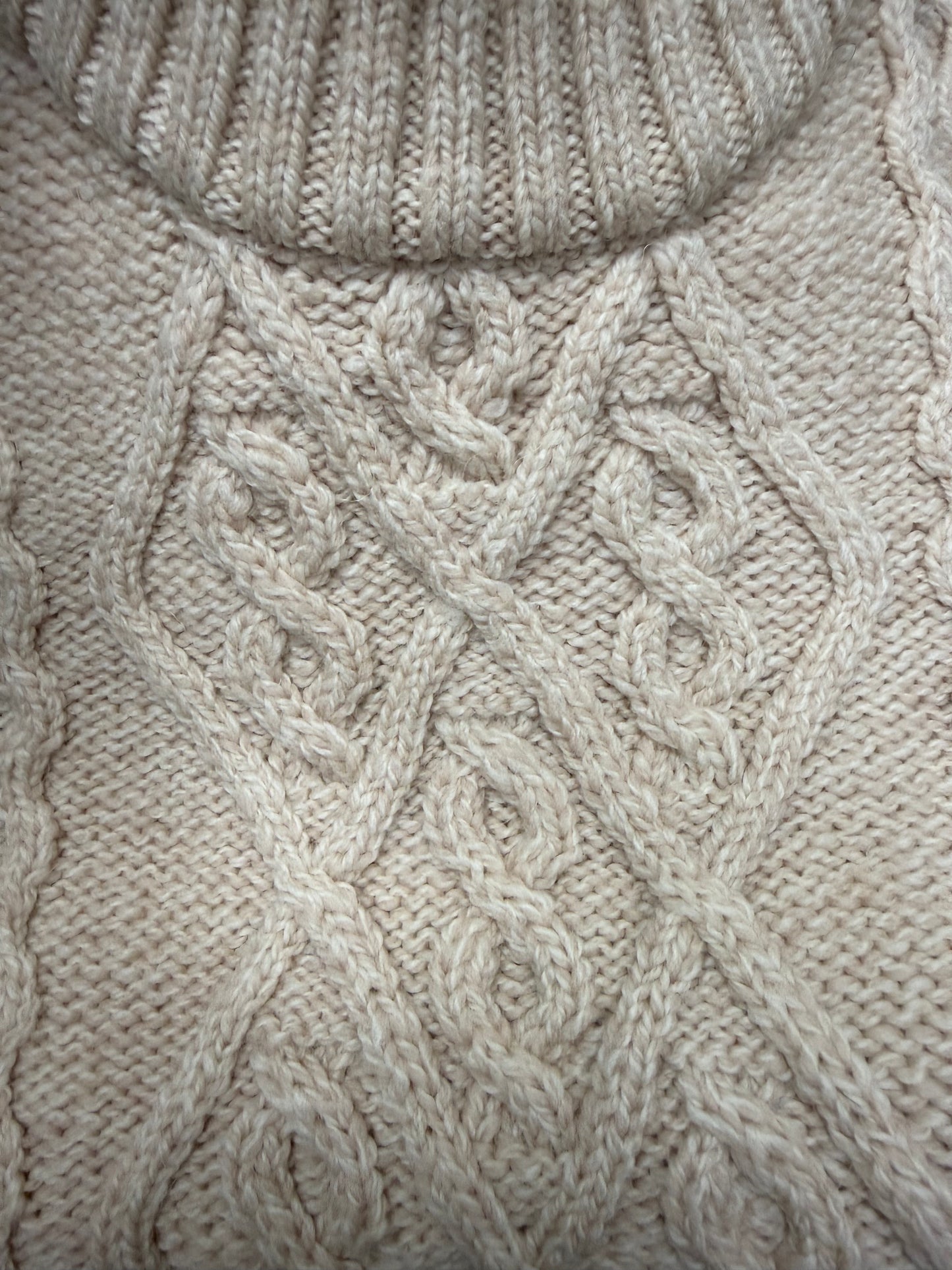 Ladies Aran Cable Knit Sweater