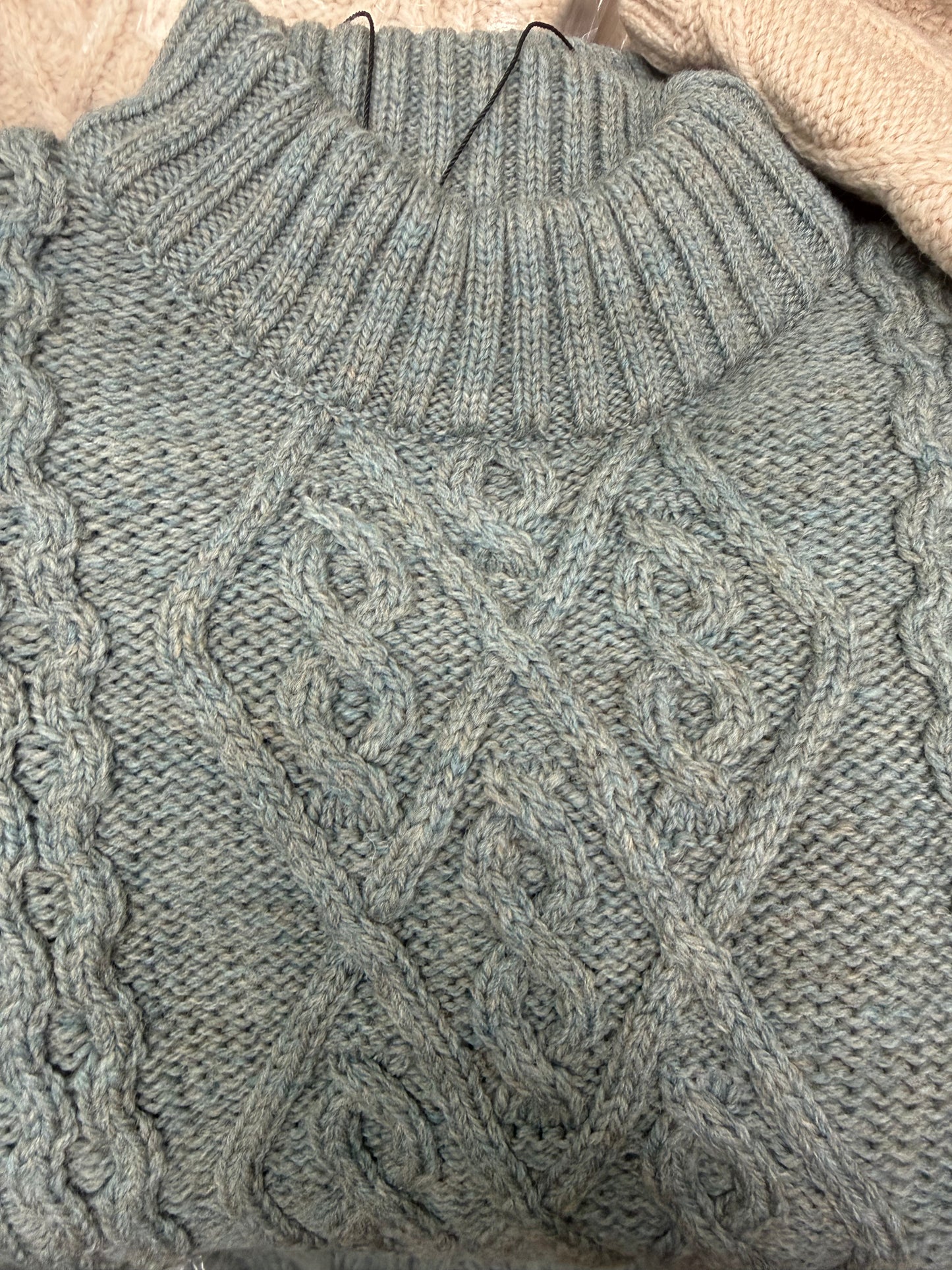 Ladies Aran Cable Knit Sweater