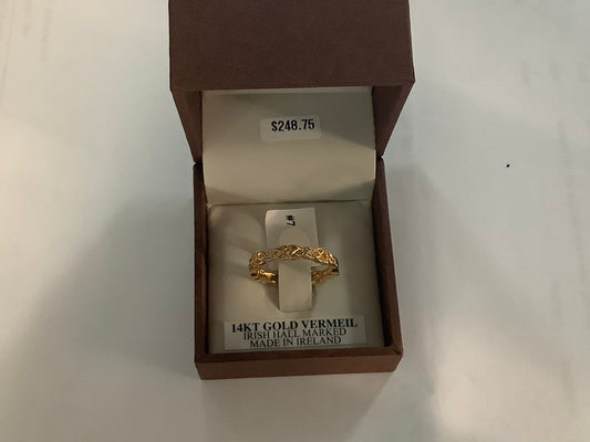 14KT GOLD VERMEIL DIAMOND SET CELTIC RING
GVD12