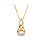 10KT GOLD TRINITY PENDANT WITH PEARL 10P640