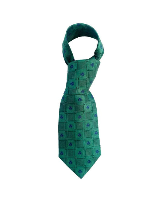 Green with Navy Shamrock Tie PF2054