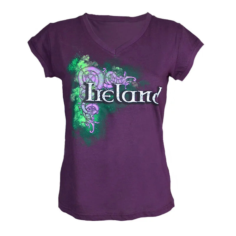 Ladies V/Neck Ireland Tee T4186